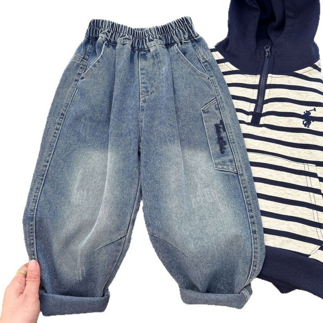 크리스탈하우스 아동 남아 봄 가을 간절기 플리즈 청바지 CA041