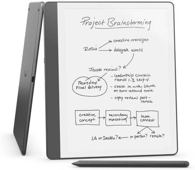 Amazon Kindle Scribe (2025最新) Premium Pen 16GB 32GB 64GB, 2024 Scribe 64GB 黑,不加購