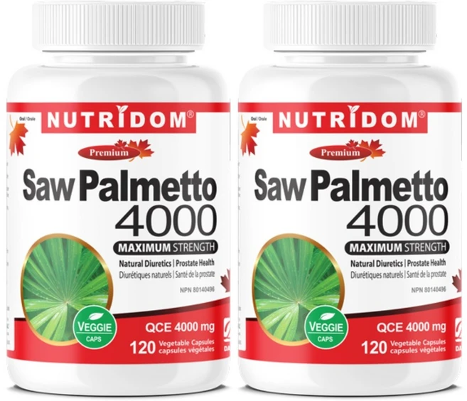 뉴트리돔 캐나다 쏘팔메토 4000 10배 고농축 추출물 400mg 120식물성캡슐, 2개, 120정 - 쿠팡