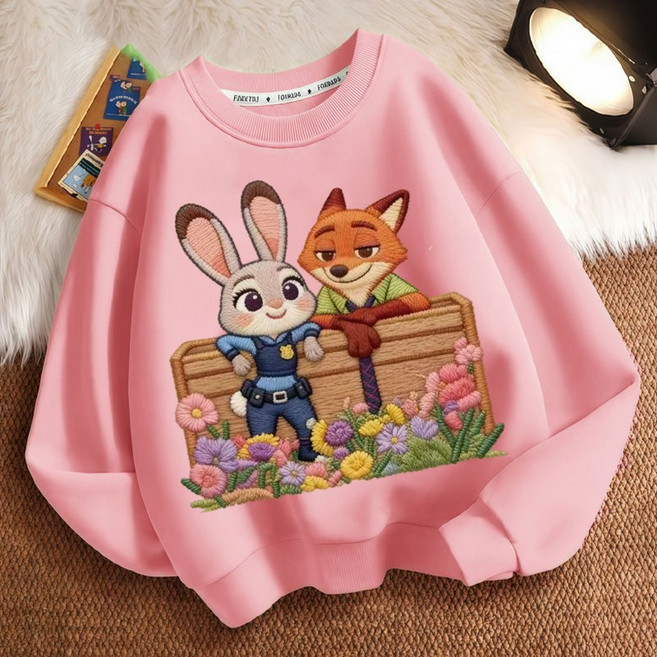 주토피아 긴팔티셔츠 주디 닉 라운드넥 맨투맨 가을 겨울