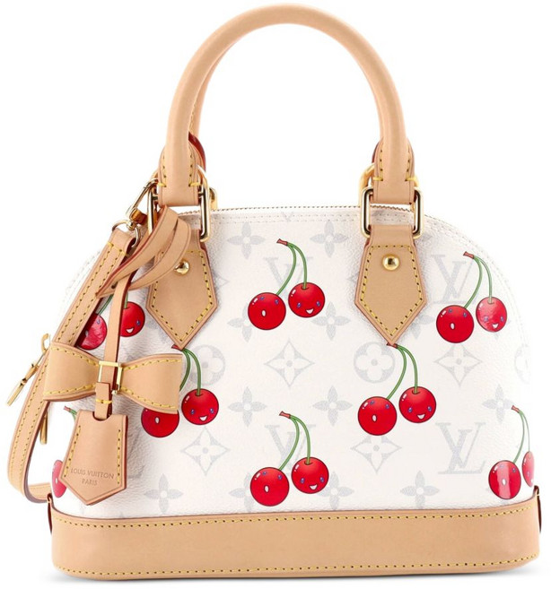 루이 비통 중고 X 무라카미 다카시 알마 핸드백 리미티드 에디션 모노그램 세리스 BB 사첼 백