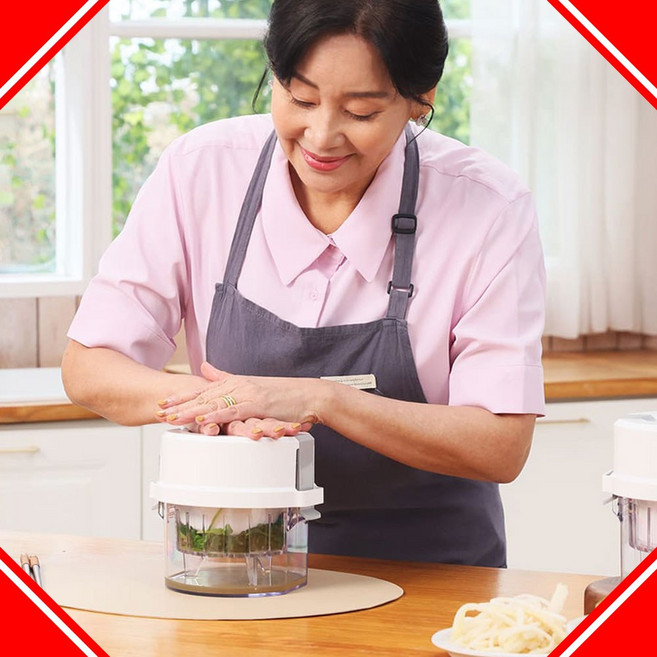 [올팜]홍여진 자동 요술 짤순이 야채탈수기 대용량 오이지 음식물 본품 거름망 유청분리기 1세트, 1개