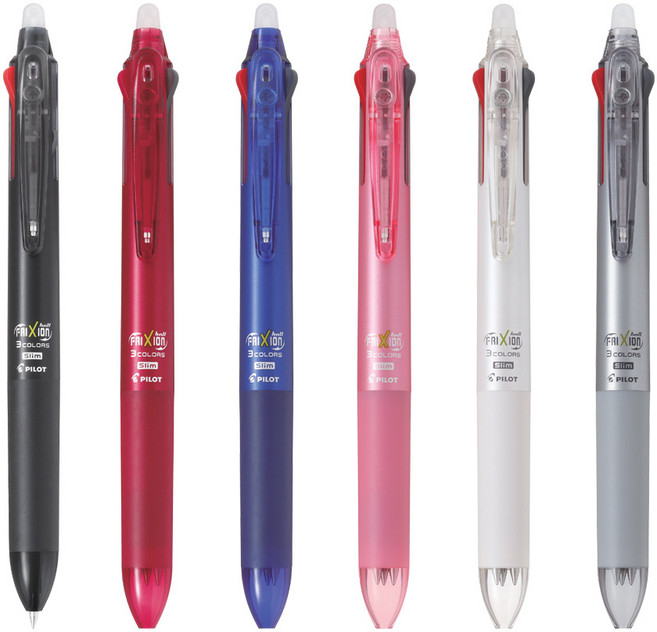 PILOT/ 프릭션볼3색 슬림 지워지는펜 0.5mm LKFBS-60EF/볼펜, PW-펄화이트, 1개