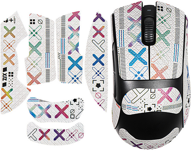 라나야 데브삼 데스에더 V3 PRO 마우스 그립테이프 RAZER 풀커버, 1개, 그라데이션