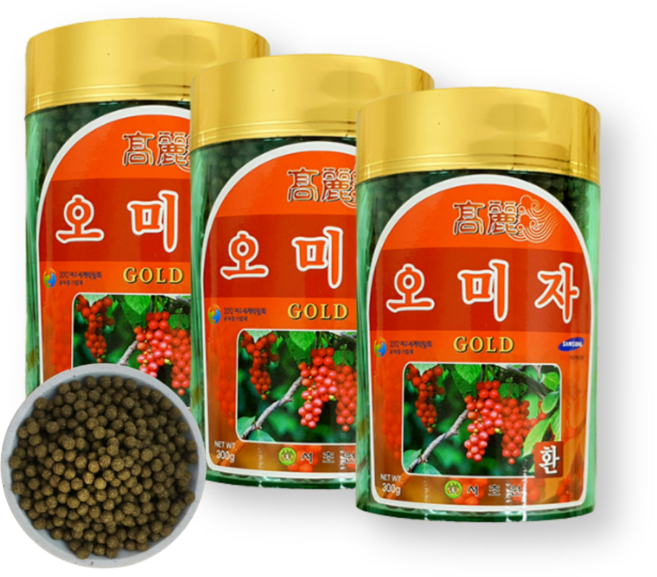 국산 오미자환 도라지 쉬잔드린 건 오미자환 3통, 300g, 3개