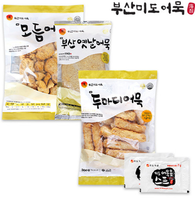미도어묵 3종 3팩 (소스2봉포함), 단품