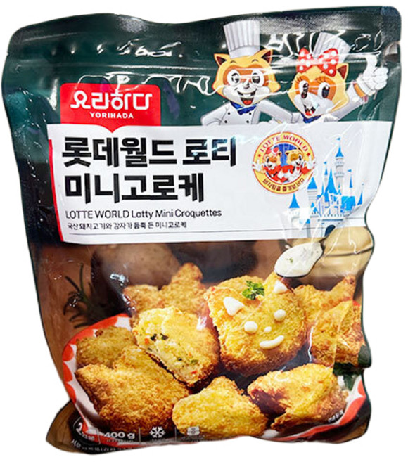 요리하다 롯데월드 로티 미니 고로케, 단품, 400g, 1개