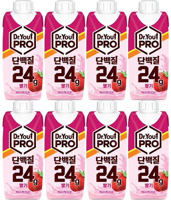 오리온 닥터유 프로 단백질 드링크 딸기, 2개, 250ml