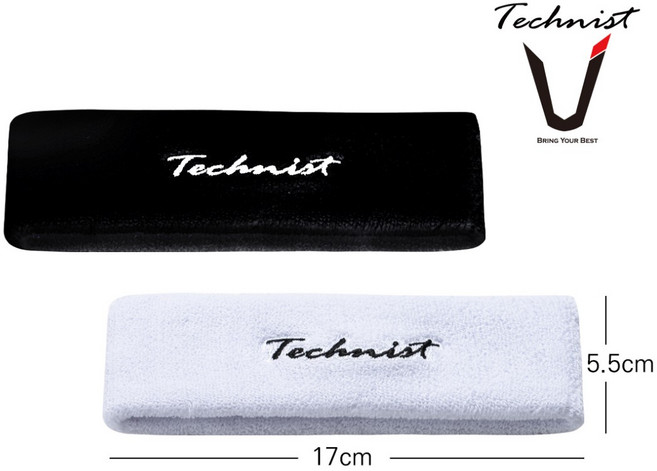 테크니스트 Technist 헤어밴드 블랙 배드민턴용품 (헤어밴드), 1개