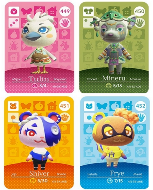 닌텐도 스위치 동물의숲 업데이트 신규 4종카드 3.0 큰카드, 1세트, 4pcs, 4pcs