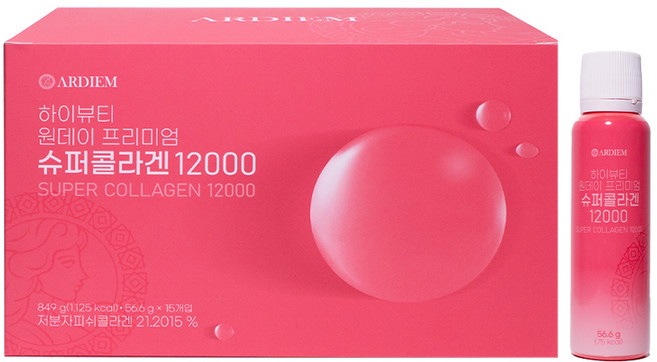 아르디엠 하이뷰티 원데이 프리미엄 슈퍼콜라겐 12000 56.6g 15p, 1박스, 15회분