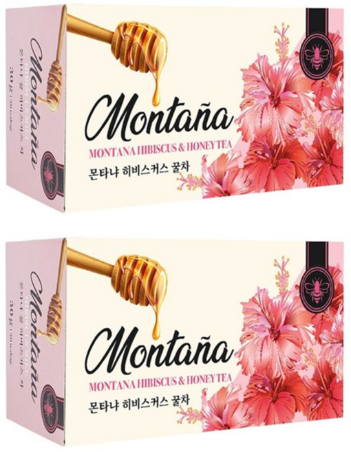 몬타냐 꿀 히비스커스차, 20개입, 2개, 1.5g