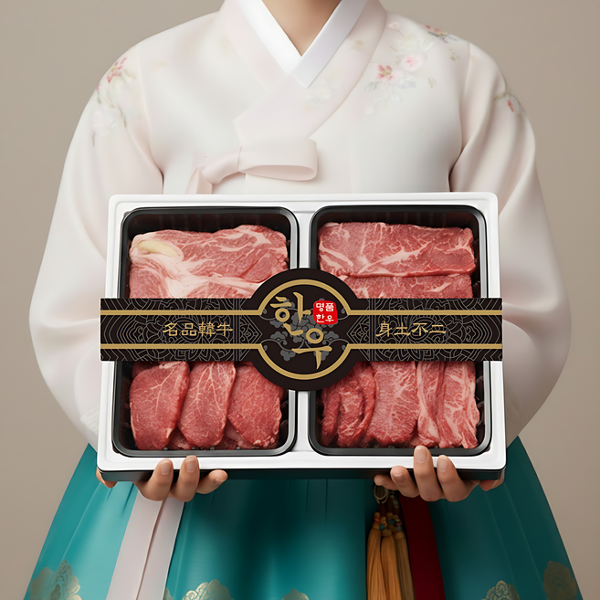 국내산 1등급 한우 구이용 한우선물세트 등심 안심 부채살 치마살 불고기 국거리 소고기 냉장 선물포장, 1. 한우세트 1호, 1개