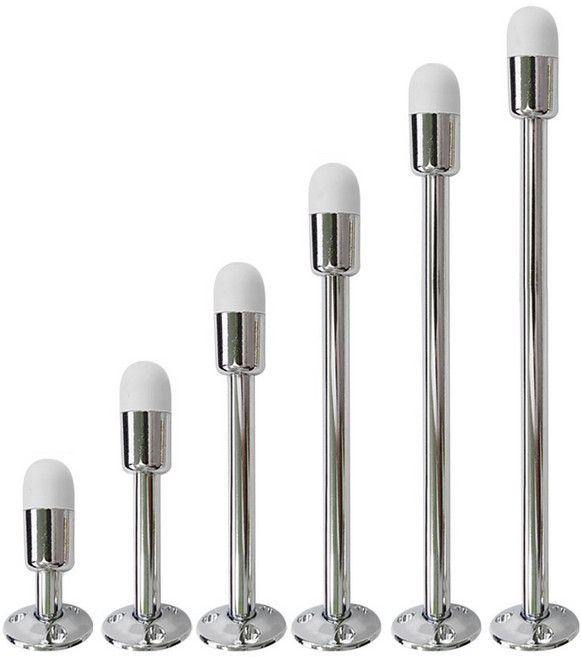 일자 유광 도어 스토퍼 크롬, 1개