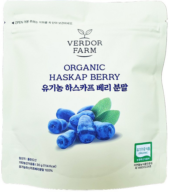 주영엔에스 유기농 하스카프 베리 분말 100%, 30g, 1개
