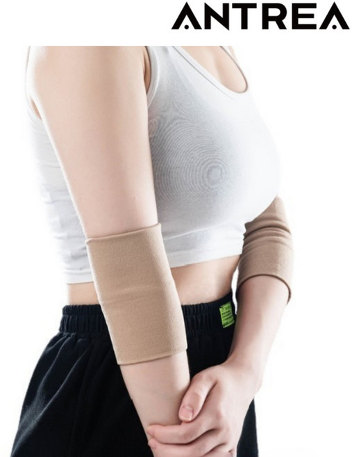 안트레아 짧은 팔꿈치 보호대 2P, 베이지, 2개