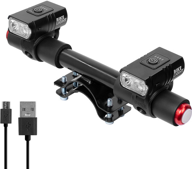 전기 스쿠터 라이트 T6 LED USB 충전식 Xiaomi M365 Pro 1s Kickscooter 램프 1000LM 헤드 손전등, 04 model 3, 1개