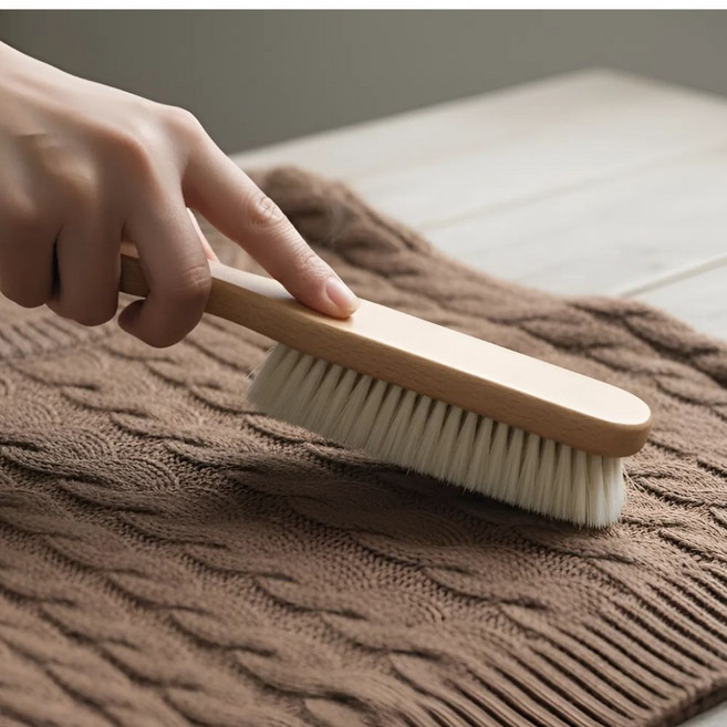 도토리컴퍼니 옷솔 먼지제거 의류 브러쉬, 베이지, 1개