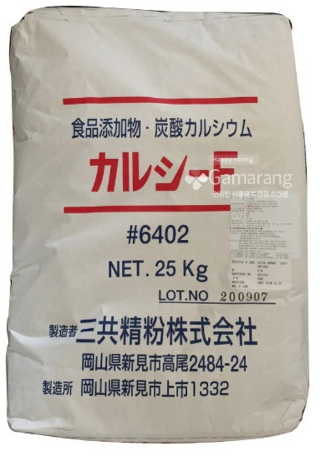탄산칼슘25kg 일본 식품첨가물, 25kg, 1개