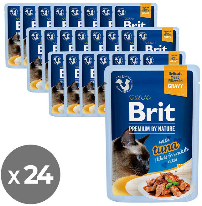 브릿 프리미엄 캣 파우치 그레이비 습식 사료85g, 85g, 24개