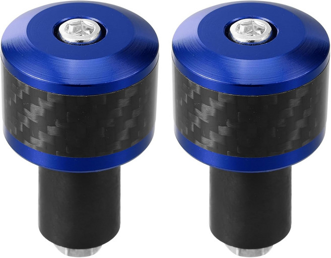 터크볼드 모터사이클 핸들바 엔드 플러그 알루미늄 합금 8mm20mm 07079 패셔너블 프론트 그립 캡 기어 밸런스 블루 쌍