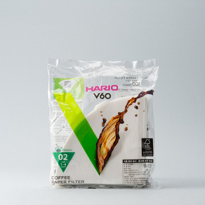 하리오 필터 VCF02 화이트 100매, 1개, 100개입