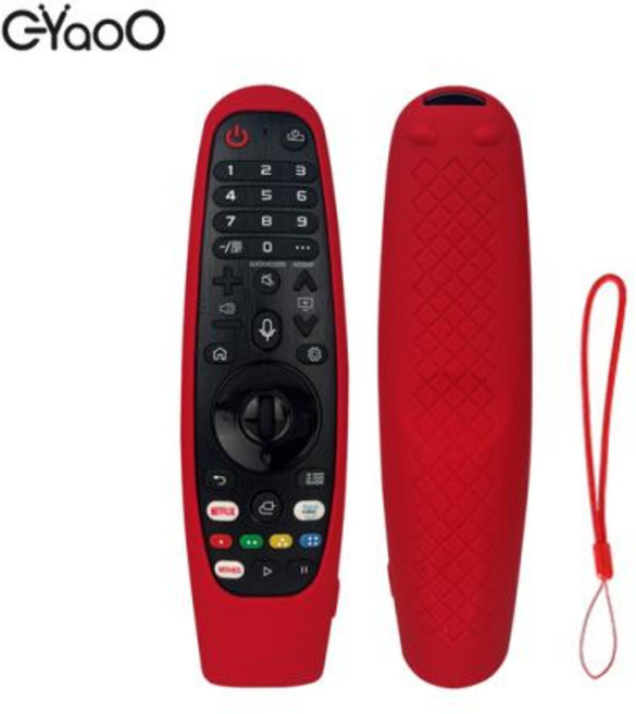 LGTV용 실리콘 리모컨 케이스 AN-MR20GA MR19BA MR650A MR600 리모컨 미끄럼 방지 LGTV 매직 리모컨 AKB75855501 커버 스킨, 5) Red Case No Remote, 1개
