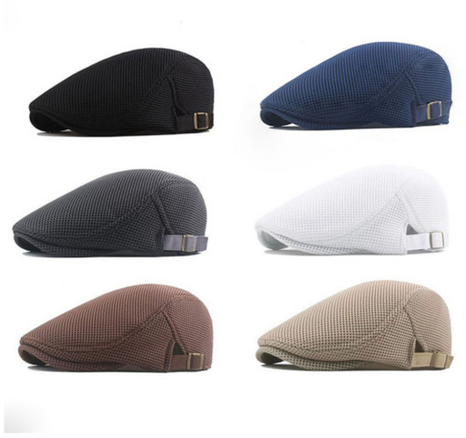 남성 여름 망사모자 베레모 헌팅캡 남자 골프모자