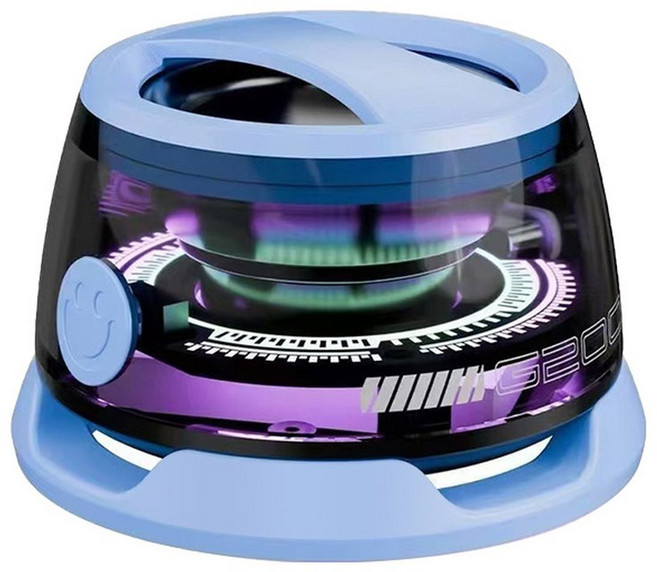 휴대용 블루투스 스피커 HECATE G200 RGB 조명 마그네틱 BT5.3 미니 사운드 박스 7 시간 재생 전화 홀더, Blue