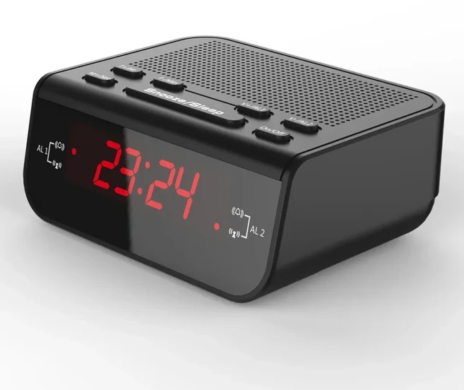 PHILIPS 필립스 알람 시계 LED 디지털 FM 라디오 TAR3205 듀얼 TN, 01 검정색