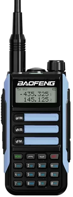 Baofeng 양방향 라디오 트라이 밴드 USB C 포트 손전등 방수 VHF 장거리 HAM 인터폰 무선 통 UV16, 02 파란색