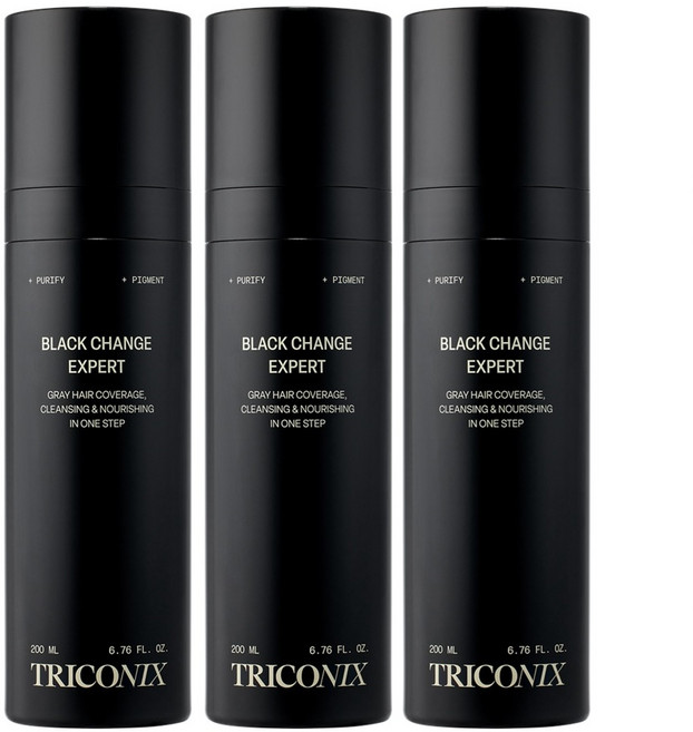 트리코닉스 새치염색 블랙 체인지 엑스퍼트, 3개, 200ml