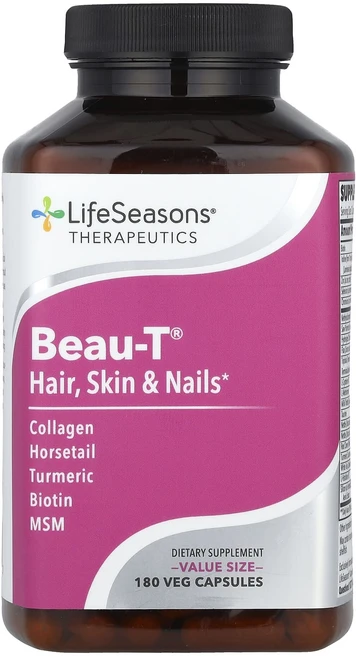 너무좋습니다 LifeSeasons Therapeutics Beau-T® 모발 피부 및 손발톱 베지 캡슐 180정 어깨를언제나 활짝펴세요, LifeSeasonsTherapeuticsBeauT모발, 1개 - 쿠팡