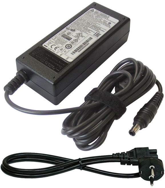 삼성 노트북 호환 충전기 19V 3.16A 60W 연결잭 직경 5.5x3.0mm 전원케이블 포함 4019S 4019C 6019R 6019C, ADP-60ZH D, 1개