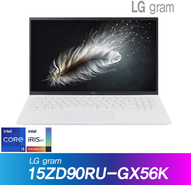 LG전자 LG그램 인텔 i5 램 16GB 사무용 대학생 인강용 노트북 15인치 16인치, 스노우화이트, 256GB, WIN11 Pro, 15ZD90RU-GX56K