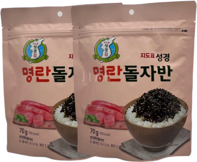 지도표 성경김 명란 돌자반 맛있는 들기름 명란맛 조미김 돌자반김 밥 반찬, 70g
