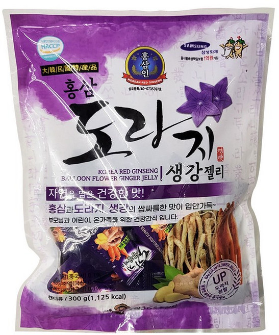 홍삼인 홍삼 도라지 생강 젤리 300g, 1kg, 1개