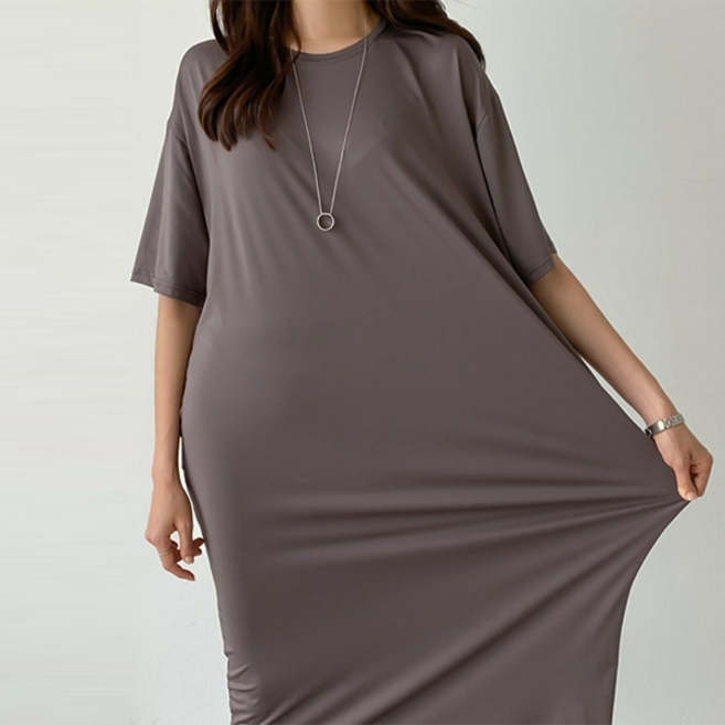 NewCare 여성 여름 롱 원피스 캡 내장 아이스