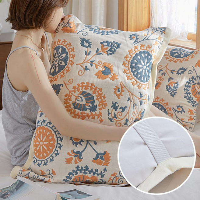 러빙랩 감성 디자인 순면 밴딩형 베개덮개 데일리 베개커버 2P