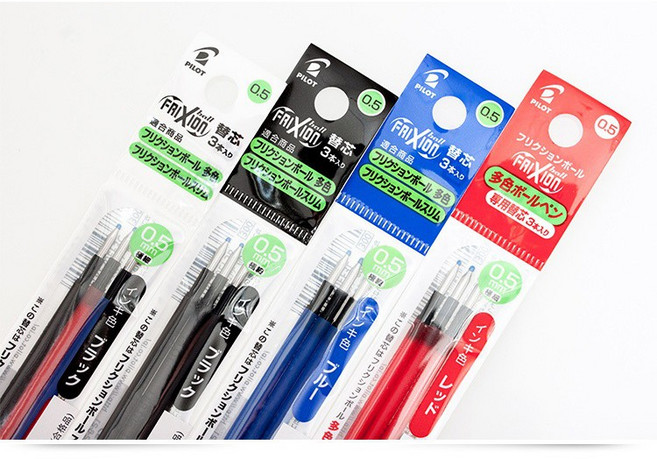 PILOT 百樂 LFBTRF-30EF3 魔擦筆芯 0.5mm 三入裝 按鍵式擦擦筆替芯, 1個, 藍, 藍