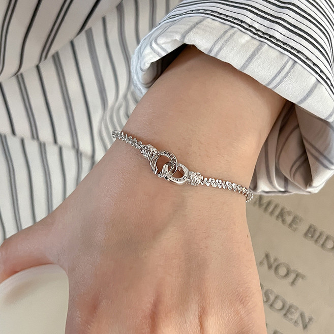 나믹스 잔 실버 체인 버클 팔찌