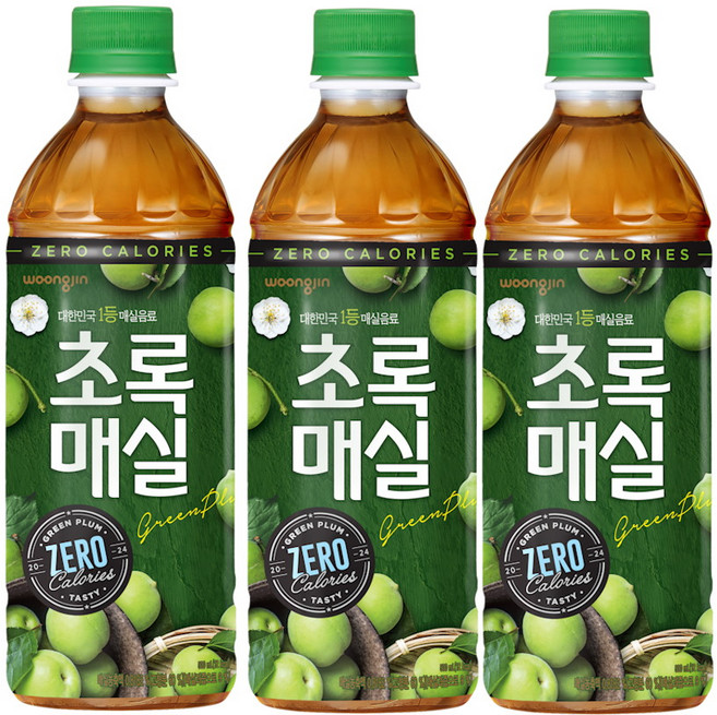 초록매실 제로, 500ml, 3개