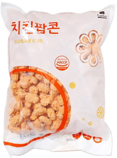 치킨팝콘 2kg 랜시 콜팝 팝콘치킨 대용량, 4개