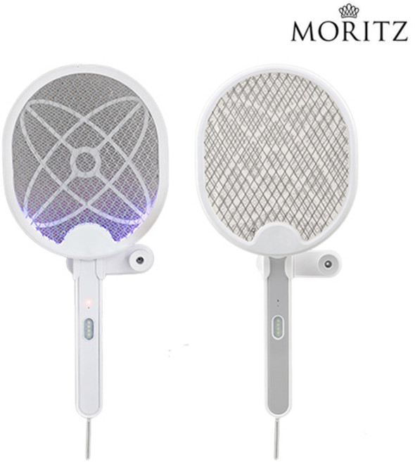 모리츠 충전식 전기 모기채 MO-LT270W (화이트) / MO-LT380G (그레이), 화이트