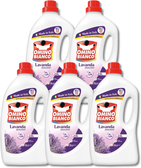 오미노비앙코 라벤더향 액상세제 본품, 2.6L, 5개