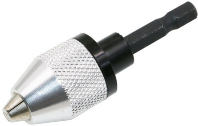 OON 6.35mm 중형 전동 드릴척 실버 0.3~6mm, 1개