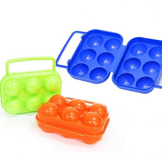 휴대용 계란 보관함 6구 달걀 트레이 케이스 캠핑 계란통, 1개