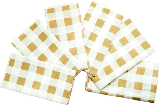 캐프마켓 일회용 방수 테이블보 식탁보, 6개, 6인(180 x 137 cm), 브라운