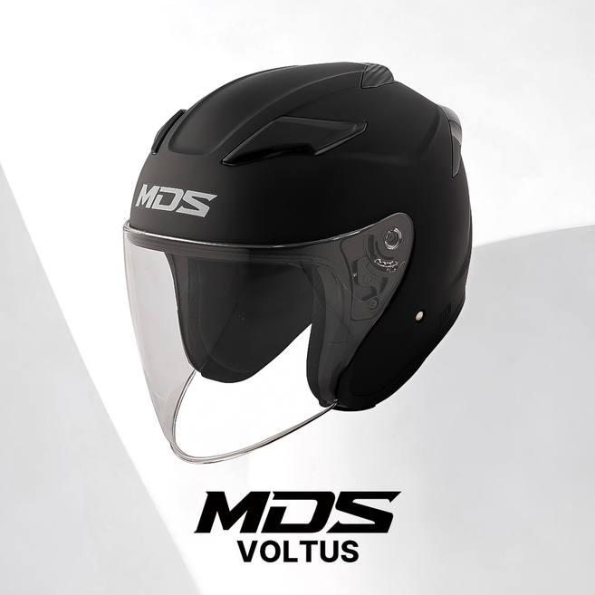 MDS VOLTUS 볼투스 오픈페이스 헬멧 솔리드 매트 블랙, 2XL