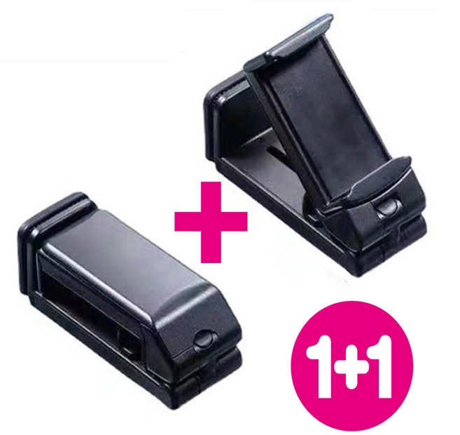 렉스세븐 다기능 휴대폰거치대 1+1 책상 의자 여행용캐리어 자동차 열차 버스 비행기 360도회전 거치대, 2개